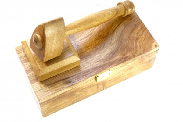 Presentation Boxed Gavel Set Handmade with Classic Mason’s Gavel and Block