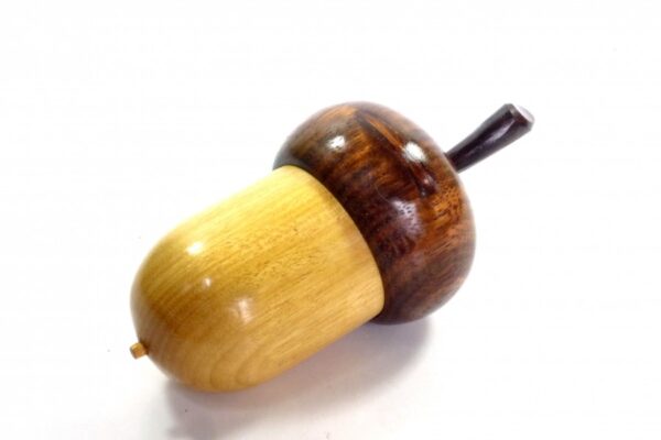 Acorn Shaped Keepsake Pot Osage Orange Bhilwara Rosewood